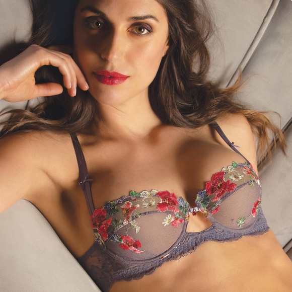 LISE CHARMEL Reve Orchidee full cup embroidered bra 32C NWT - Picture 6 of 16